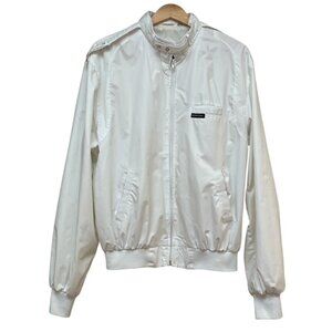 Vintage Members only white cotton blend windbreaker jacket 42L